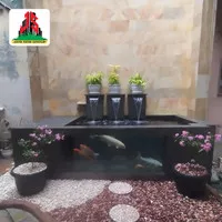 Pembuatan taman kolam minimalis / kolam ikan 