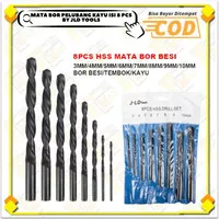 Mata Bor Set 8 pcs Drill Set 3-10mm Paket Mata bor Set Mata bor Kayu