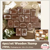 DIY Wooden Rubber Stamp Stempel Kayu Journal, Scrapbook, Diary #03