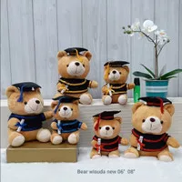 Boneka toga wisuda teddy bear beruang graduation souvenir kampus