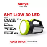 Surya Lampu Senter Besar SHT L10W 30LED + Led Emergency Rechargeable