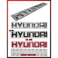 Emblem Logo Mobil Tulisan Hyundai Germany Bahan Metal Anti Karat