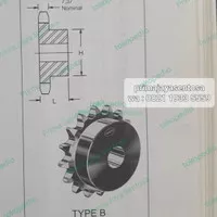 SPROCKET GEAR CHAIN SINGLE 08B - 24T GIR RANTAI BRITISH GIGI 24 MARTIN