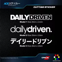 Stiker JDM Style Daily Driven Sticker Cutting Body Kaca Mobil