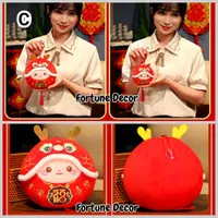 Boneka naga merah imlek pajangan hiasan dekorasi chinese dragon year