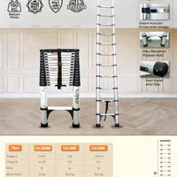 Tangga Single Teleskopik 6,1 Meter Merk Liveo LV-206 Tangga Lipat 6,1M