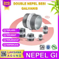 Double nepel 1-1/2 besi galvanis | Sok drat luar 1.1/2 Nepel Gi