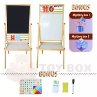 PAPAN TULIS 2 SISI BLACK+WHITEBOARD-UKURAN BESAR-MAGNETIC BOARD 2 IN 1