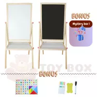 PAPAN TULIS LARGE (TANPA SEMPOA) PAPAN TULIS 2 SISI BLACK+WHITEBOARD-