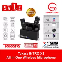 Takara INTRO X3 All in One Wireless Mic Microphone with Charging Case