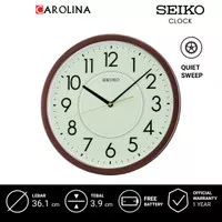 Jam Dinding SEIKO Analog QXA629B Quite Sweep Lumibrite Aluminium Green