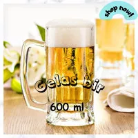 Gelas bir 600 ml kaca tebal / gelas jus kedaung 600 ml