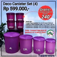 deco canister set tupperware