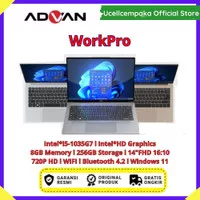 ADVAN Notebook Laptop Workpro Intel i5 FHD IPS 14'' 8GB 256GB Win 11 