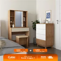 Cubic Set Furniture Kamar Tidur / Paket Hemat Kamar Anggun 1 /CH+MR80