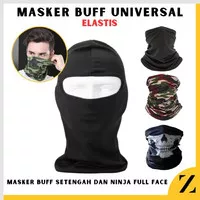 Masker Buf Baf Motor Hitam Ninja Army Tengkorak Buff Bandana Slayer