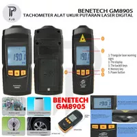 Benetech GM8905 Tachometer Alat Ukur Putaran Laser Digital RPM Meter