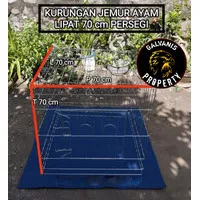 kurungan ayam besi galvanis P70L70T70cm lipat / kurungan ayam jago 