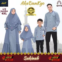 Sarimbit Keluarga Terbaru Baju Lebaran Couple Arra Ori Sakinah Blue 