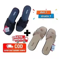 Sandal Fladeo beli 1 gratis 1 | Sandal slop wanita japit keren