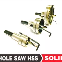 SOLID Hole Saw HSS Mata Bor Pelubang Plat Besi Holesaw 50mm 55mm 60mm