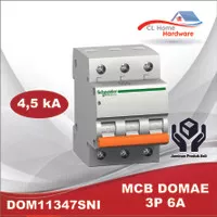 MCB 3 Phase 6 Ampere 3p 6a 3 pole Schneider Domae Original Baru SNI