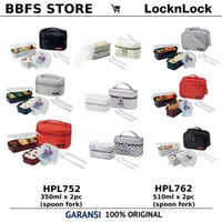 lock n lock lunch Box 2 Pcs with Bag & Spoon Fork Set locknlock