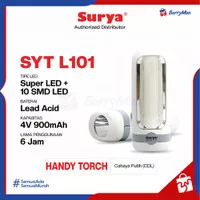 Lampu Senter SURYA SYT L101 SMD LED Emergency Rechargeable Flashlight
