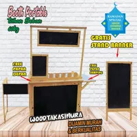 booth portable kayu booth portable / meja lipat / even desk / gerobak