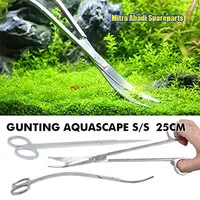 Gunting Aquascape Stainless Steel / Scissors Trimming Tanaman