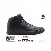 Aerostreet 37-44 Hoops High All Black - Sepatu Sneaker Casual