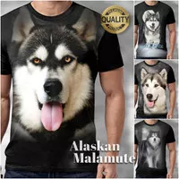 KAOS ALASKAN MALAMUTE Dog Puppy Baju Kaos Anjing Lucu Keren Distro