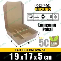 Kotak nasi sekat 5/Paper lunch box/ Box nasi / kotak Bento/Dus nasi