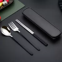 Cutlery Set Stainless Steel Korea Sujeo Sendok Garpu Sumpit Promo New