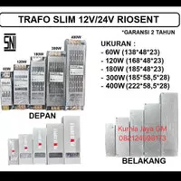 Trafo LED Strip DC 24volt PSU SLIM Titanium 2.5A 4.2A 6.25A 10A 15A