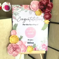 Paper Flower Papan Bunga Kertas Bunga Papan Selamat Sukses Wedding
