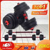 Dumbbell set peralatan fitness 20 kg dengan perlindungan lingkungan