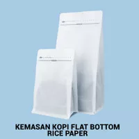 Coffee Bag Rice Paper Kemasan Biji Bubuk 250 / 1 Kg Kopi Flat Bottom