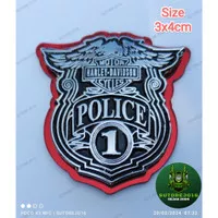 lencana pin emblem harley davidson motor police 1