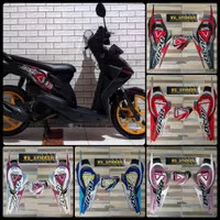 STRIPING MOTOR HONDA BEAT 2009 2010 LIST BODY STANDAR HITAM BIRU MERAH