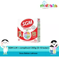 SGM LLM + complinutri 0-12 200g Box Susu Bebas Laktosa LLM+ 200gram