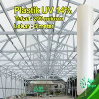 Plastik UV Greenhouse lebar 3 meter eceran