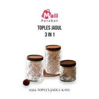 Toples Kaca Kue Lebaran Kedap Udara | Canister Jar 3 in 1