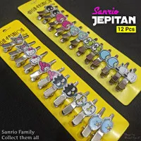 12 Pcs JEPITAN KARAKTER SANRIO - AKSESORIS JEPITAN RAMBUT ANAK WANITA