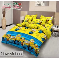 Sprei Lady Rose Size King 180 x 200 Motif New Minions