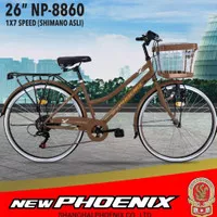 SEPEDA CITY BIKE KERANJANG DEWASA PHOENIX 26 INCH SHIMANO EQUIPMENT