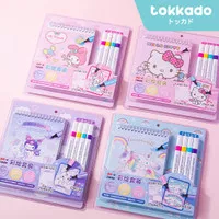 TOKKADO Sanrio Mokka Coloring Book Set Buku Mewarnai Spidol Warna Lucu