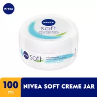 NIVEA Soft Creme Jar 100ml Krim Pelembab Wajah Tubuh Tangan Cream Muka
