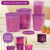 Tupperware Deco canister free midi deco 8pcs toples set