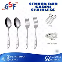 Sendok Garpu Makan Stainless ISI 12 Pcs 1 lusin sendok makan stainless